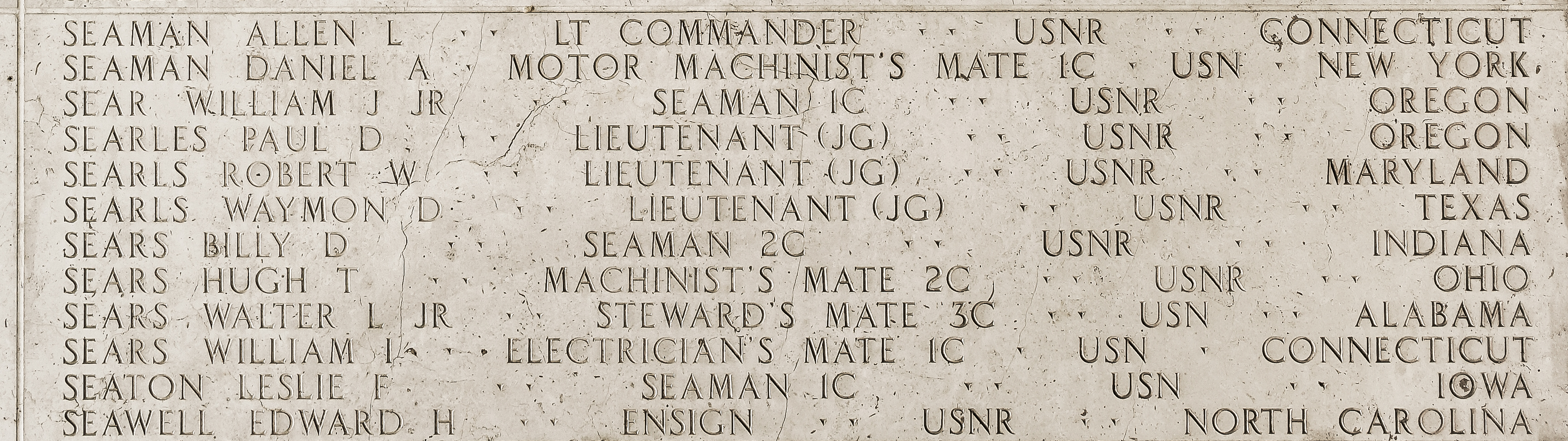 William I. Sears, Electrician's Mate First Class